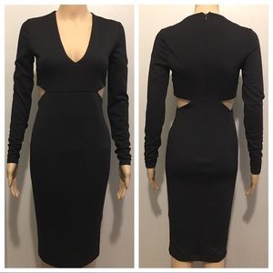 Zara black cut out dress